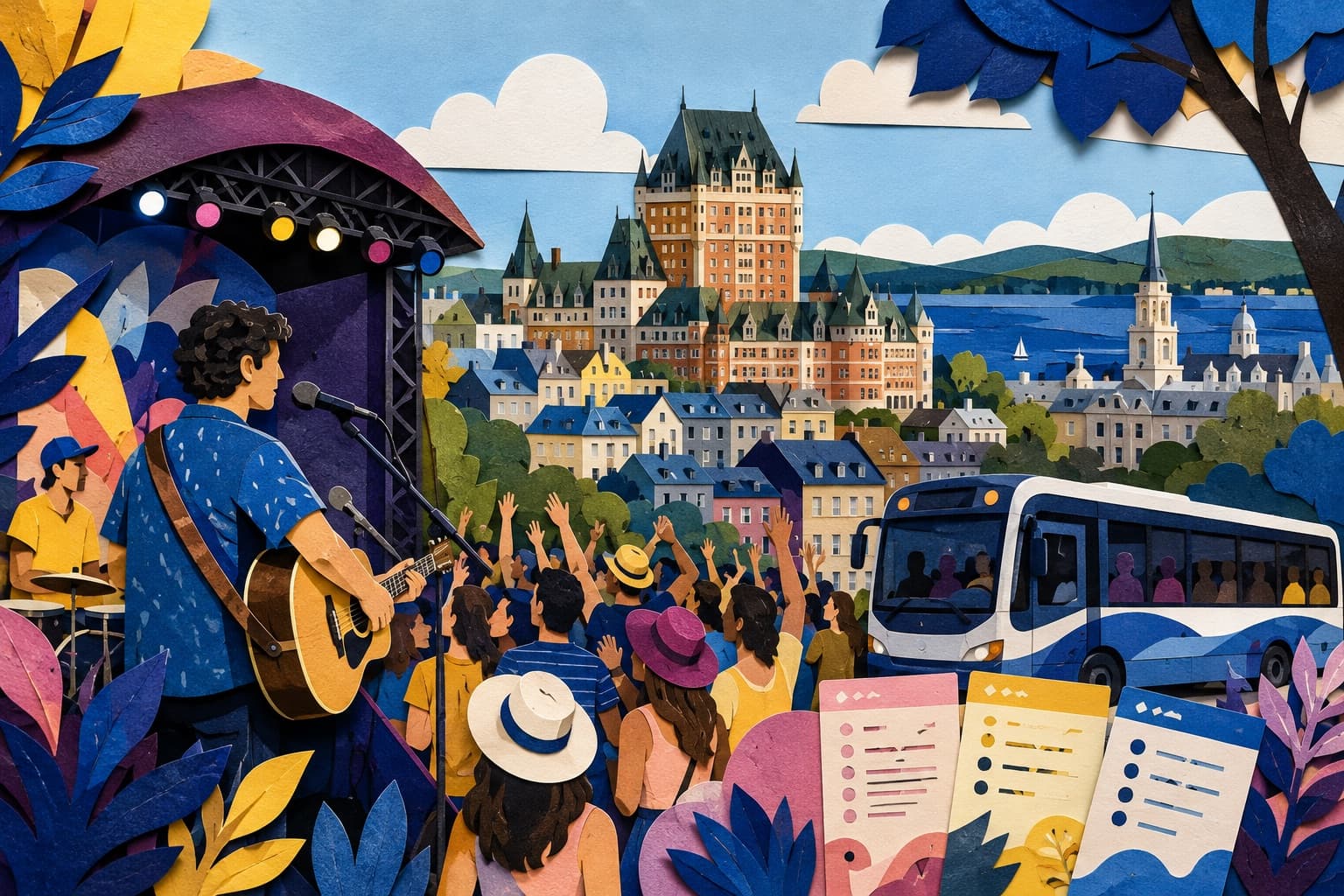 Festival d'été de Québec 2026: Learn French From Festival Pages illustration