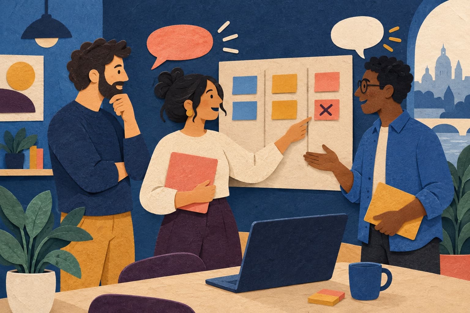 French for Software Developers: Explain a Blocker in a Daily Stand-up illustration
