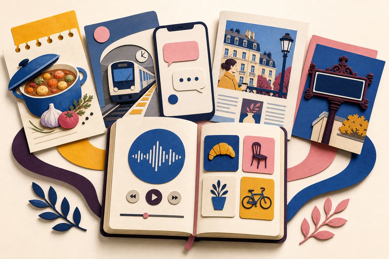 Learning French From Daily Life: Turn Real Text Into Practice illustration